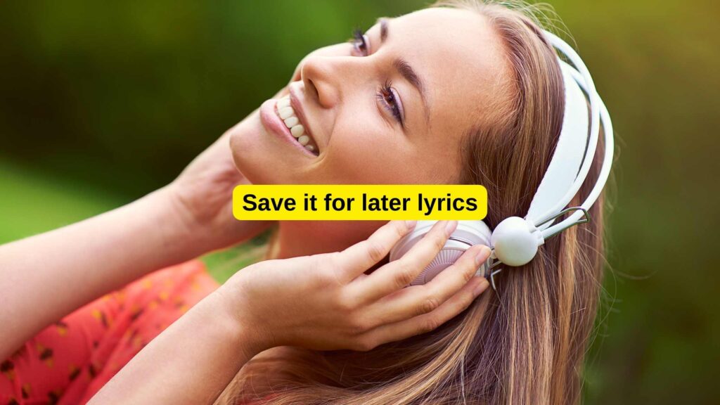 Save it for later lyrics