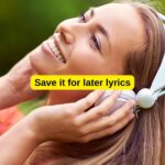 Save it for later lyrics